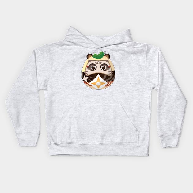 Sayu Mujina Flurry - Muji-Muji Daruma Genshin Impact Mascot Kids Hoodie by Anime Access